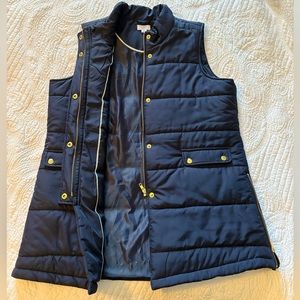 Crown & Ivy Navy Long Vest PXL